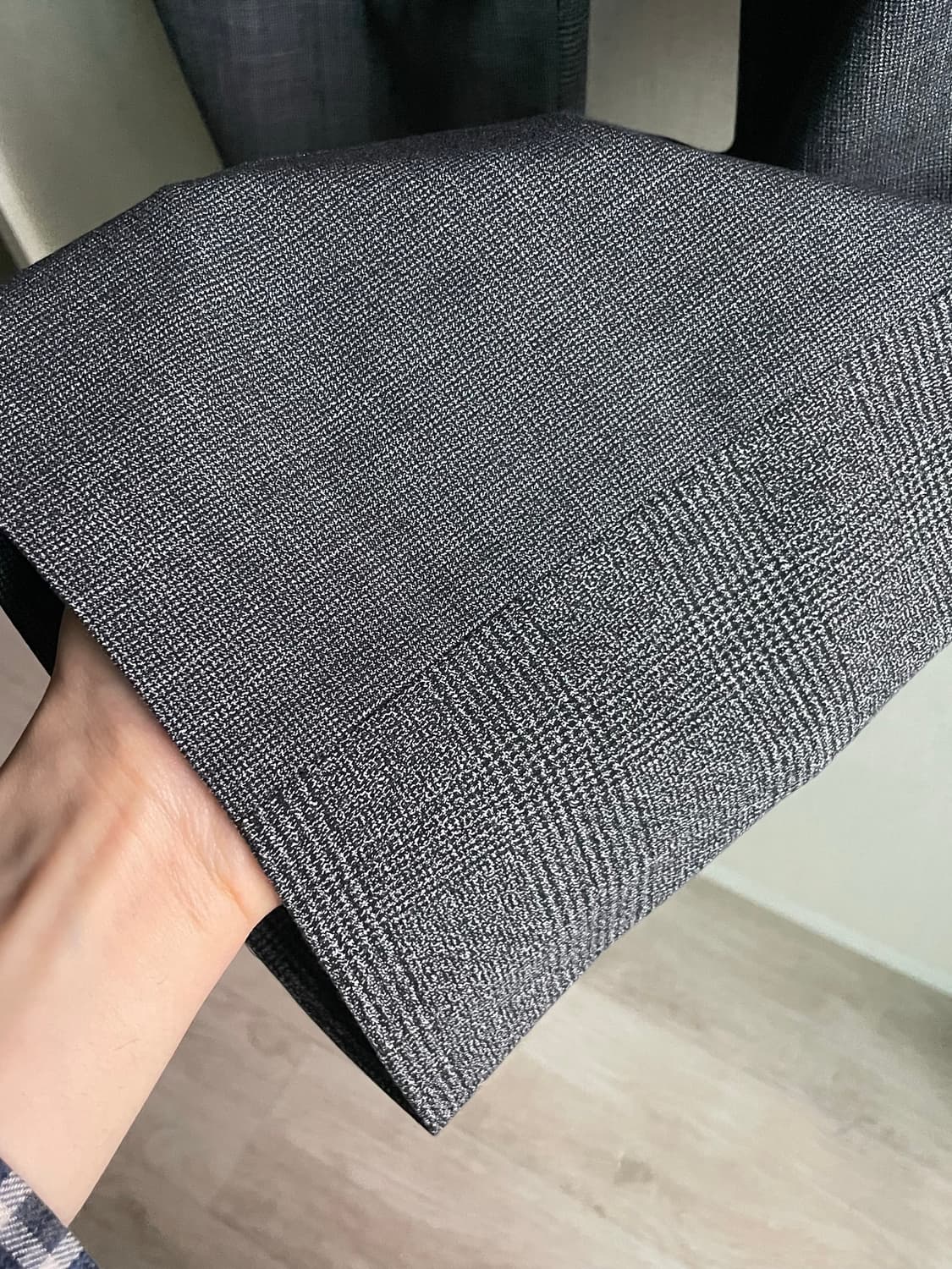 자라(ZARA) 더블페이스 체크 슬랙스 30 상품이미지4