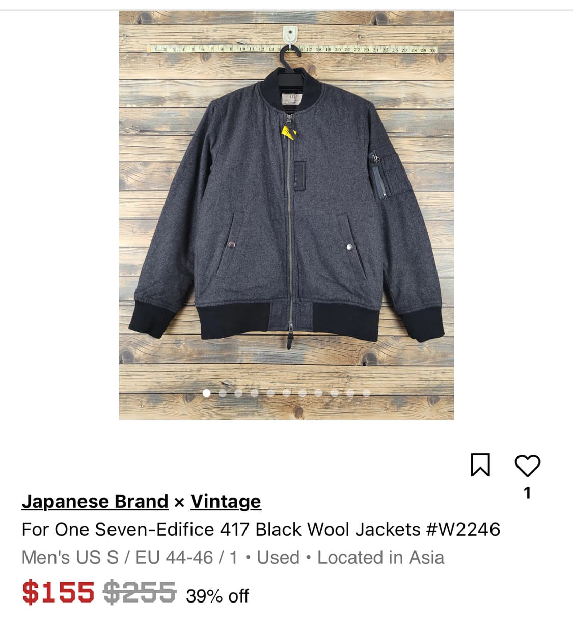 417 에디피스 울 봄버 자켓 상품이미지7