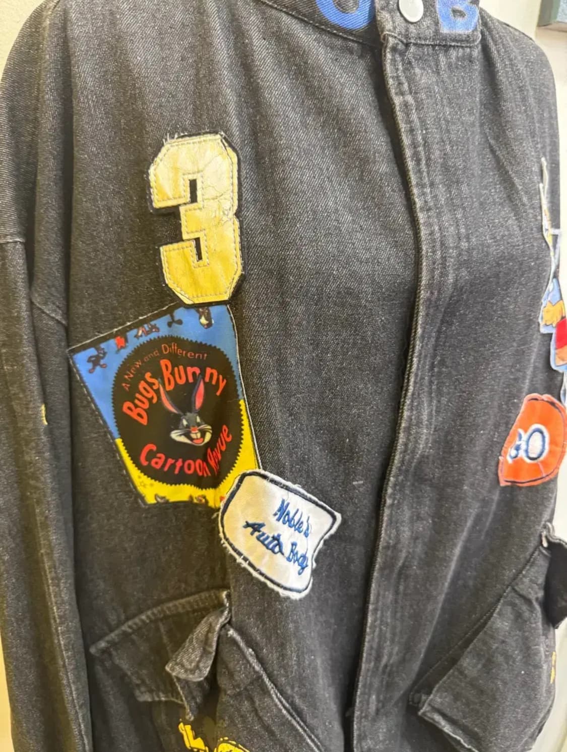 LAZER HEAVEN × 뽀빠이 빈티지 데님 자켓 / 오버핏 유니섹스 상품이미지5