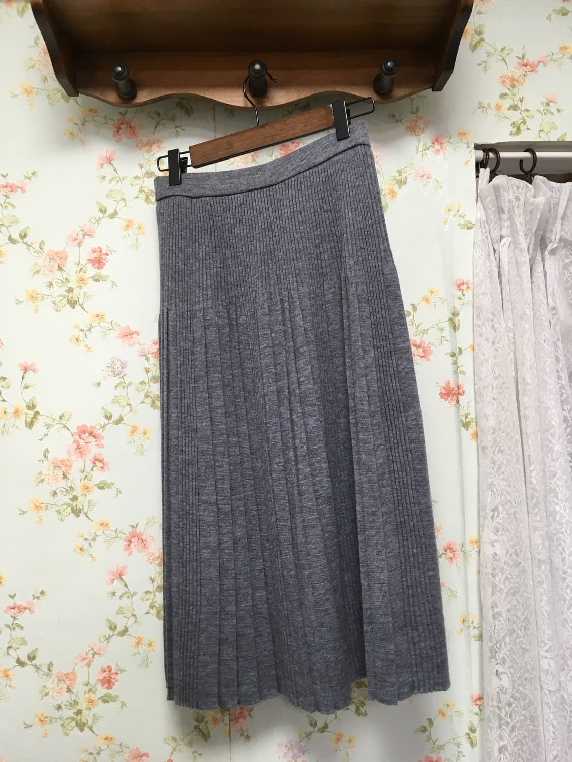 니트 플리츠 롱 스커트 상품이미지2