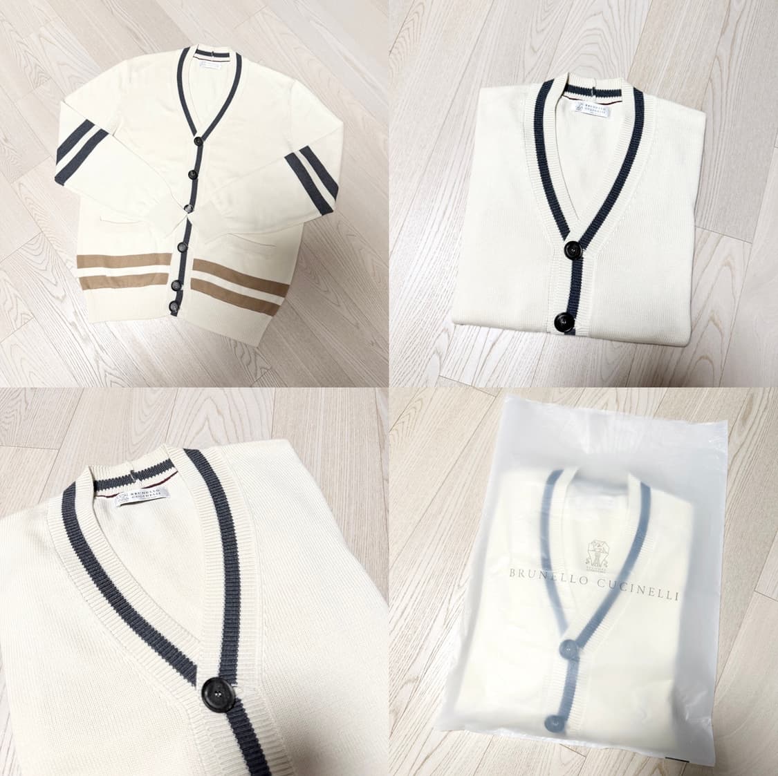 브루넬로 쿠치넬리 / 배색 가디건 / 50 (국내 105)  상품이미지2