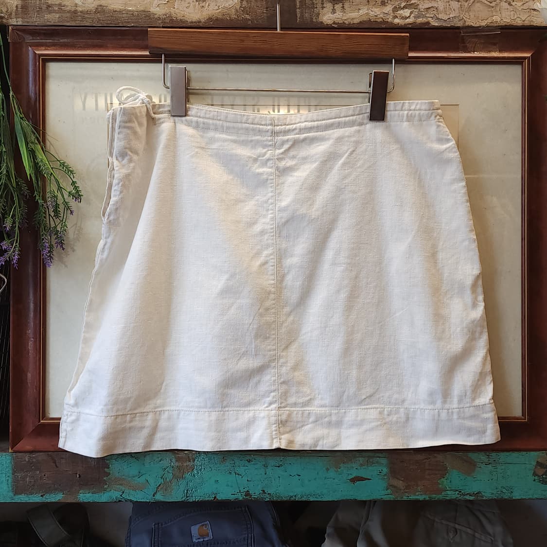 90s 빈티지 스커트 유럽  화이트 스커트 미니스커트 물고기자수 3 상품이미지2