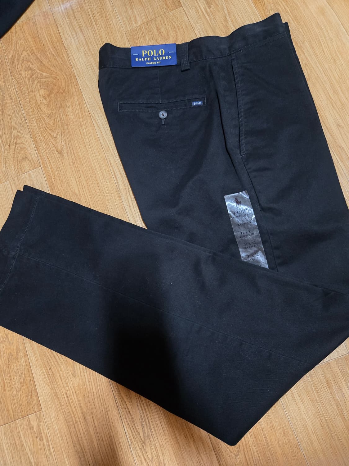 폴로 랄프로렌 새상품 남성 클래식핏 치노 블랙 바지(31~32인치) 상품이미지1