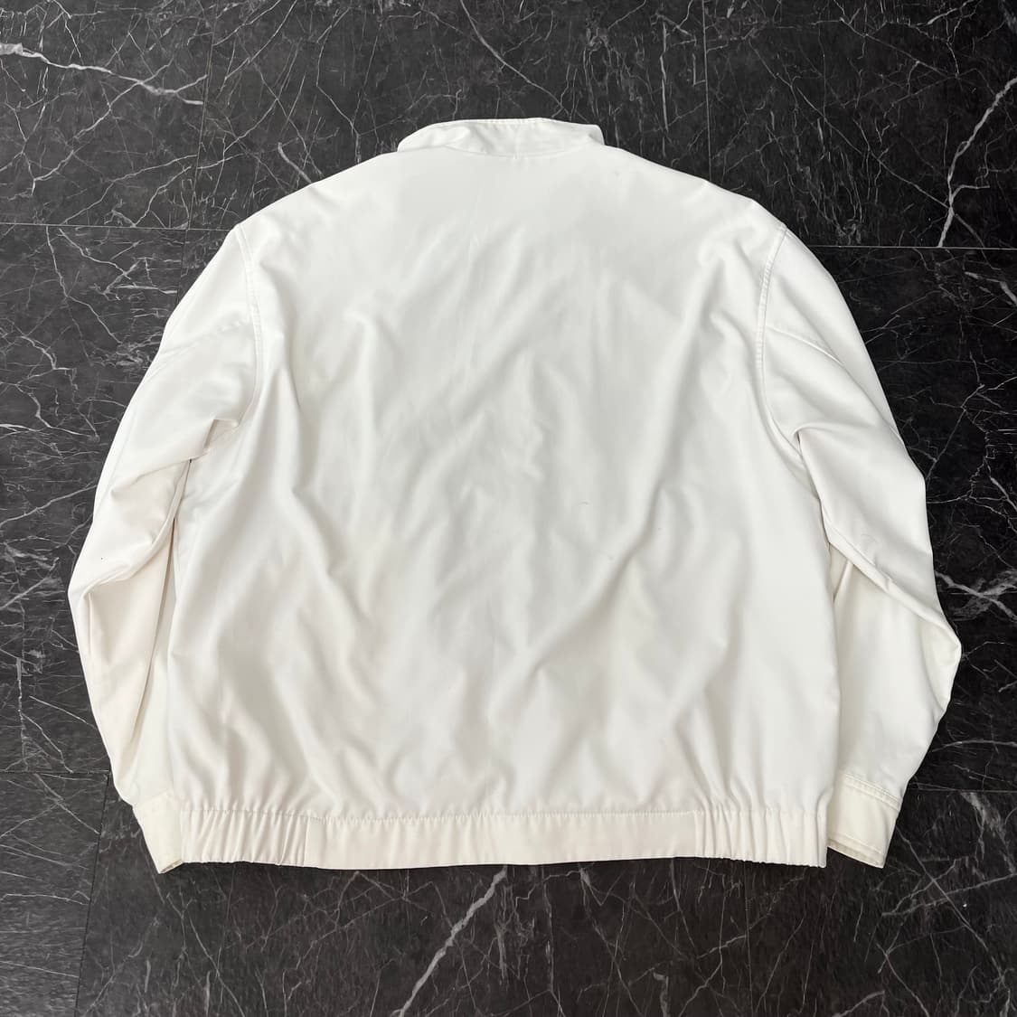 입생로랑 로고 화이트 폴리쉘 블루종 집업자켓 상품이미지4