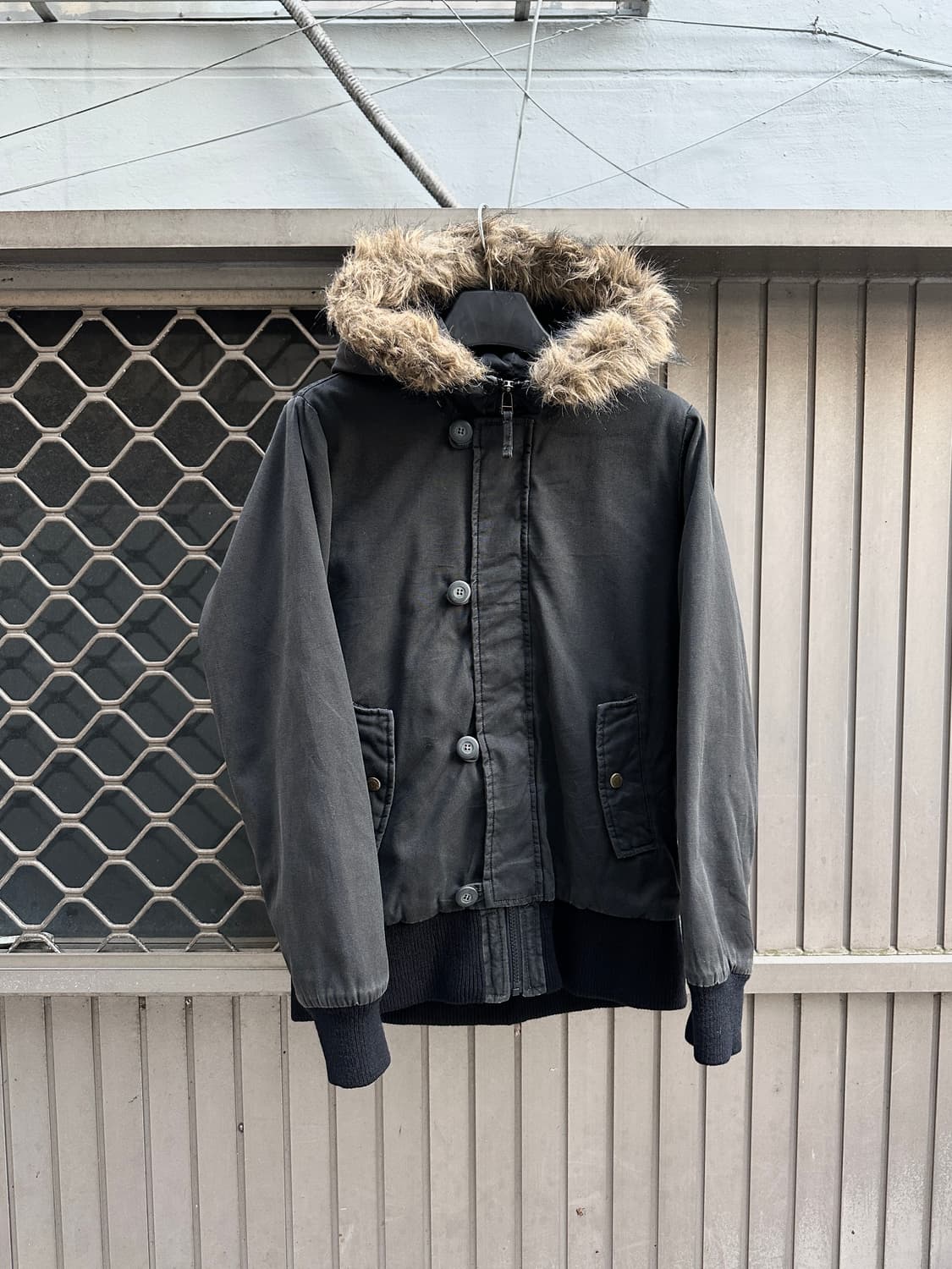Fade fur bomber jacket 상품이미지1