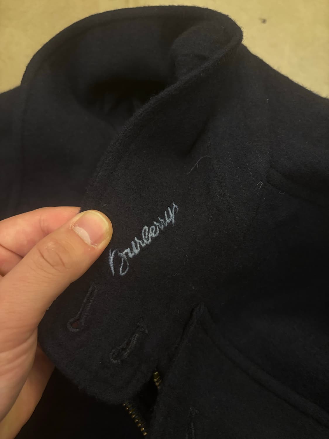 Burberry Navy Wool Harrington Jacket 상품이미지6