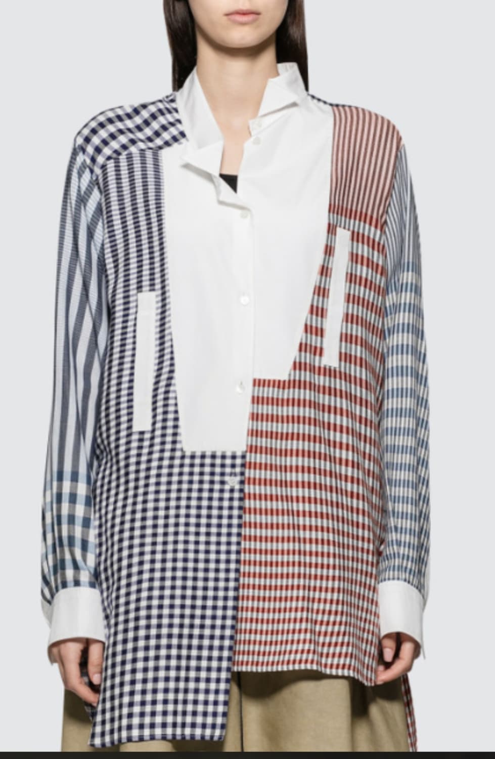 김하늘 언발란스 체크남방(프리) 상품이미지8