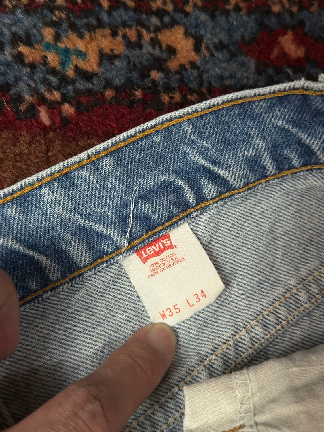 90's USA Made 빈티지 리바이스 517 오렌지탭 부츠컷 데님 상품이미지9