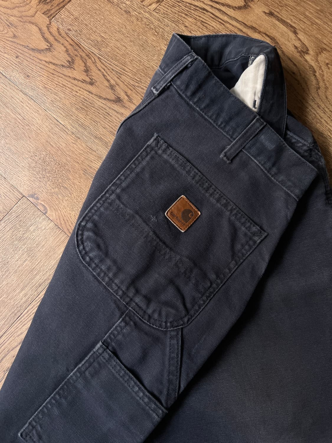 [32]칼하트 USA 빈티지 워싱 미드나잇 네이비 싱글니 카펜터 워크팬츠 상품이미지4