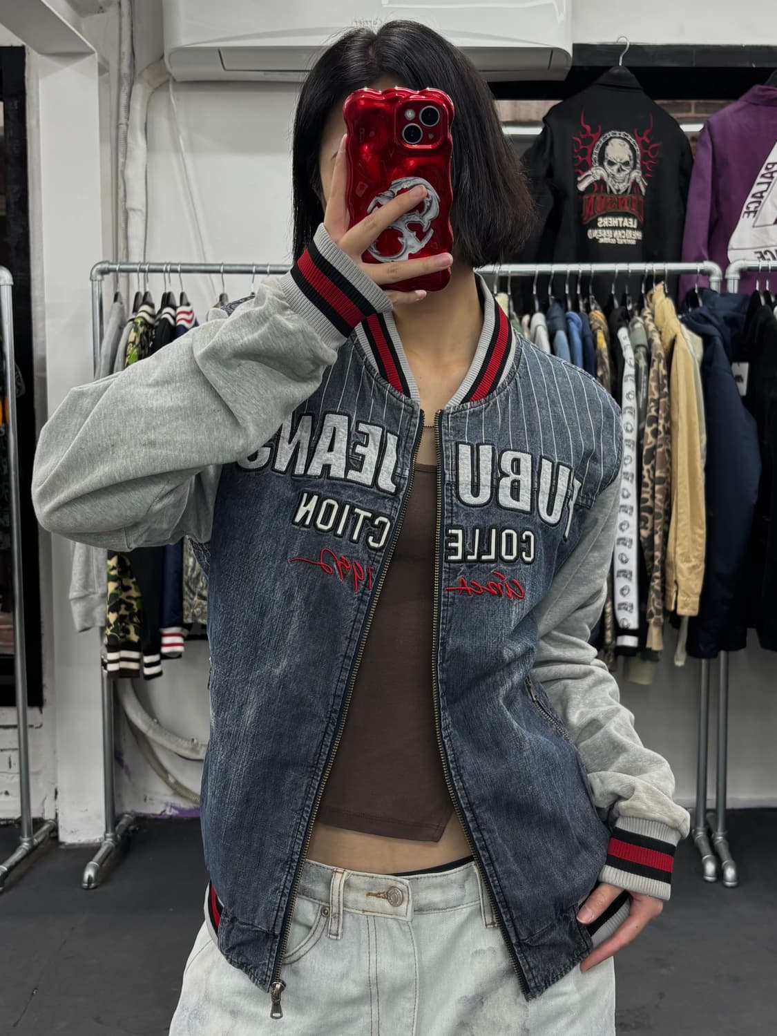 FUBU 푸부 데님 스웻 집업 상품이미지1