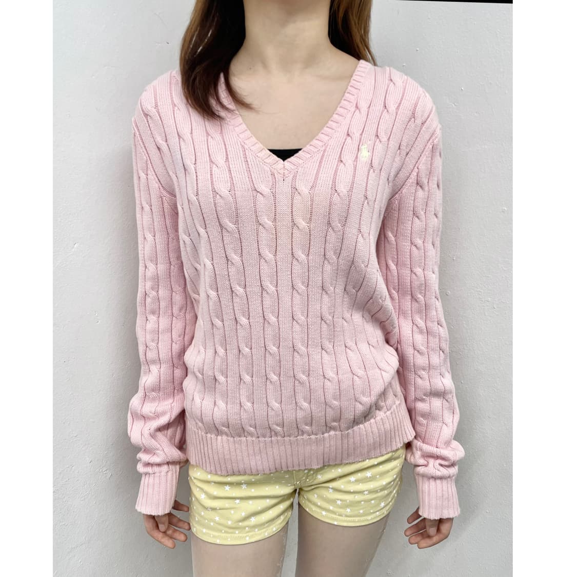 핑크 폴로 케이블 니트🌸 상품이미지1