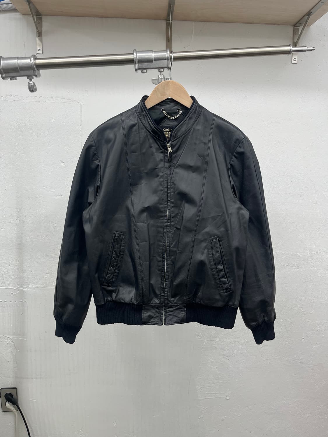 M) COW LEATHER BOMBER JACKET 상품이미지1