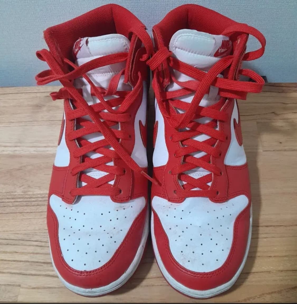 나이키 조던 덩크 하이 빨/흰 상품이미지4