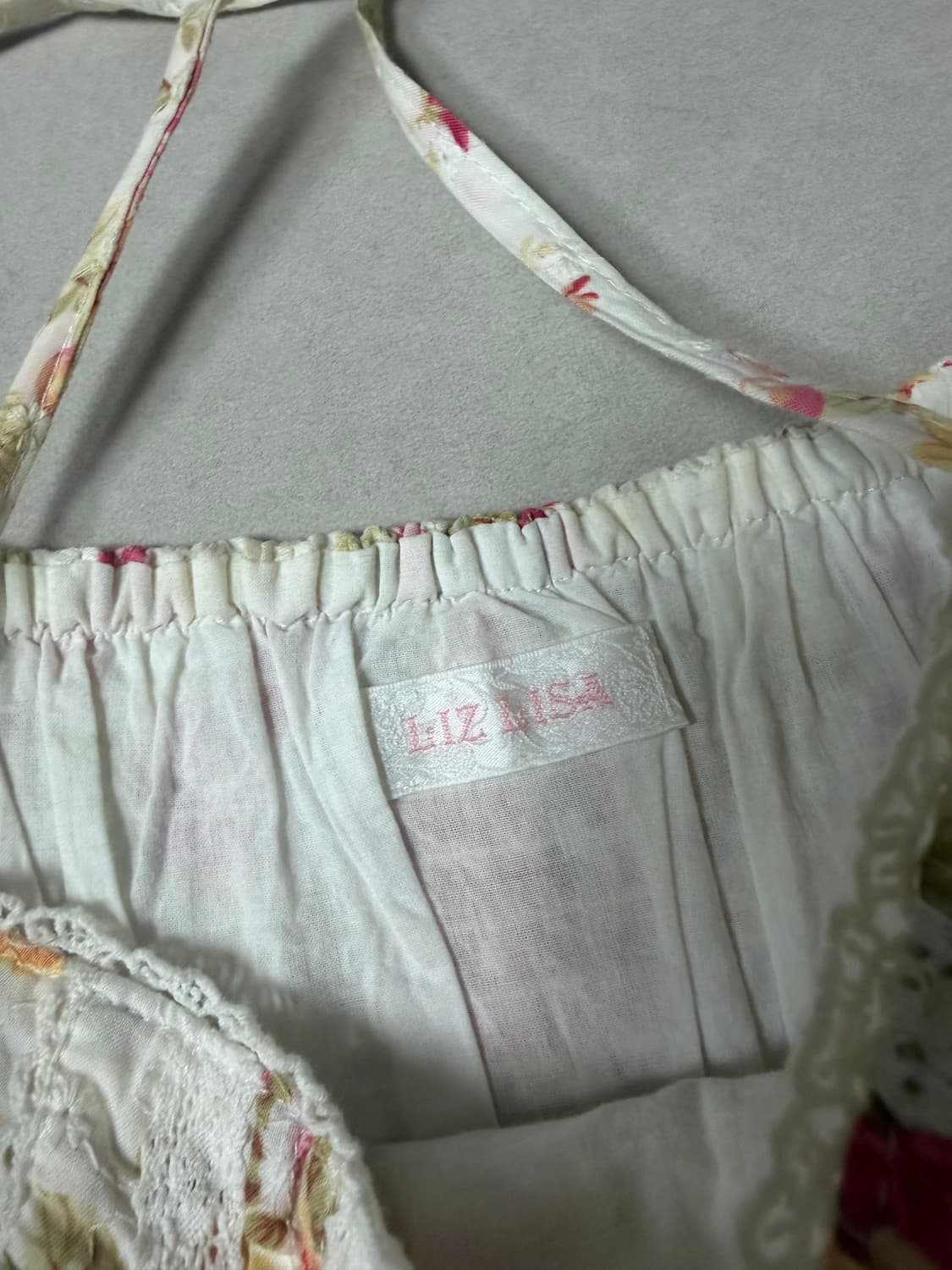 리즈리사 플로럴 리본 원피스 라떼 히메 카지 갸루 러블리 로걀 빈티지 상품이미지2