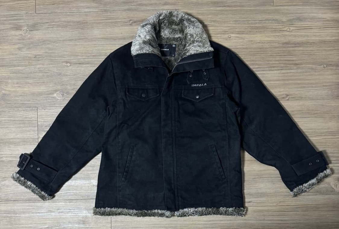 Impala 퍼 트리밍 워크 자켓 y2k vkei 상품이미지1
