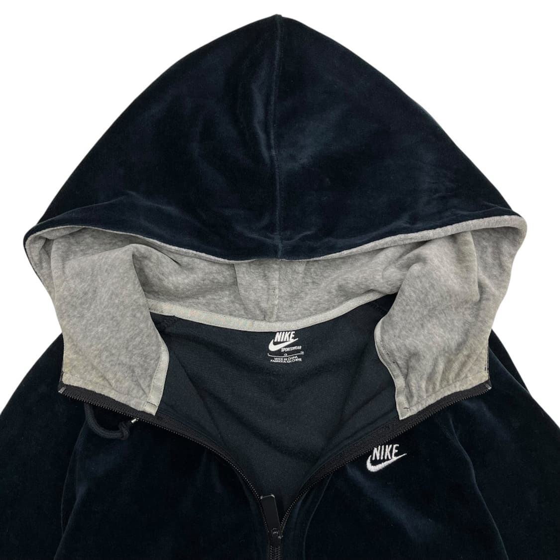 나이키 미니로고 네이비 벨벳 후드집업 L 상품이미지7