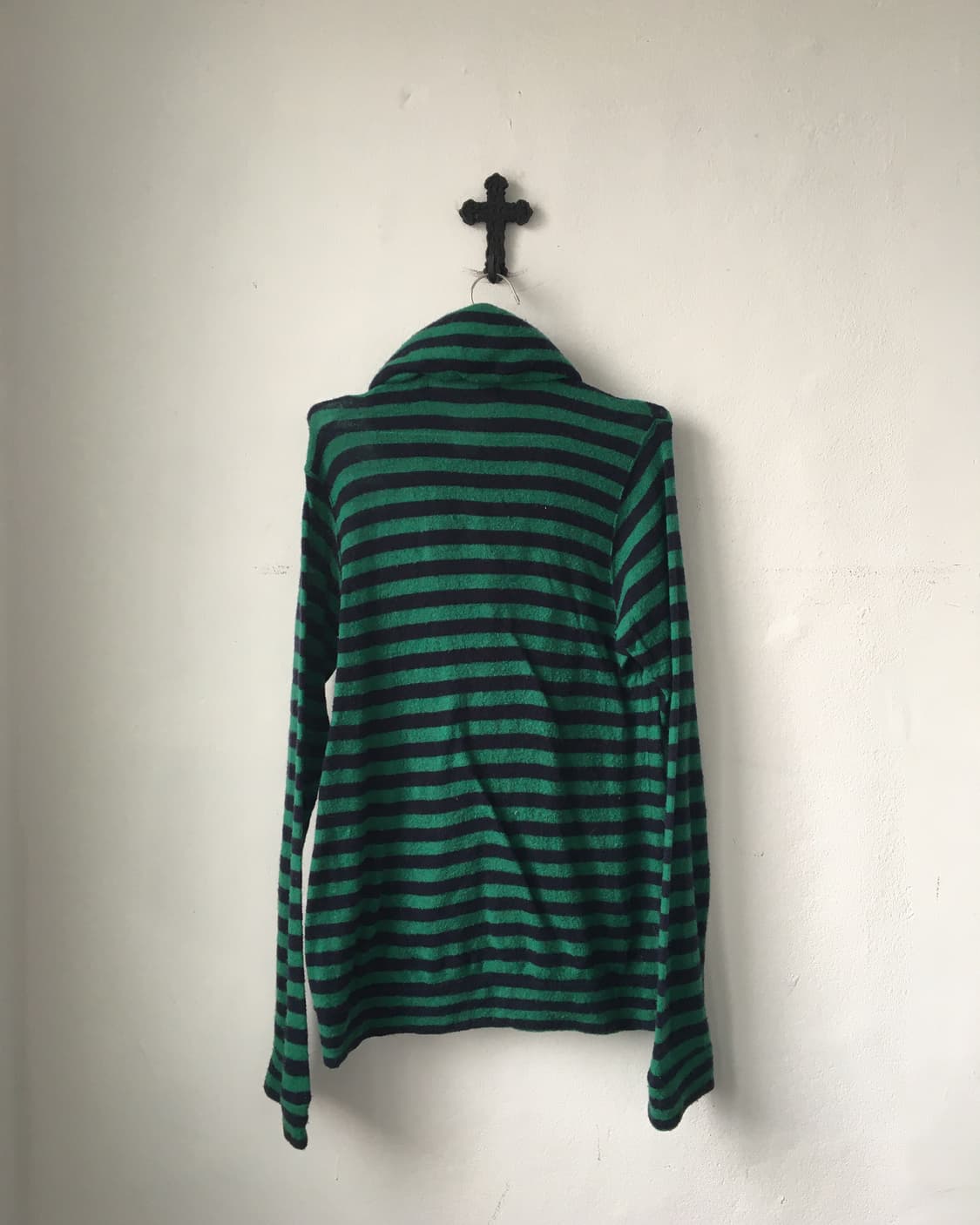 Thick neck stripe pattern zip up 상품이미지3