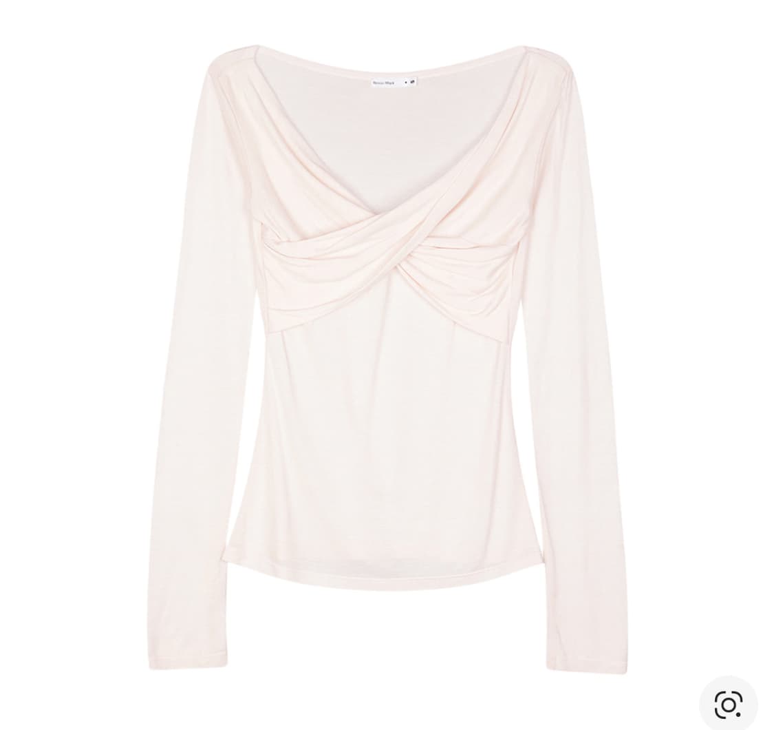 [새상품] 레이즈미야 아오이 리본 발레 셔링티 핑크 M 상품이미지1