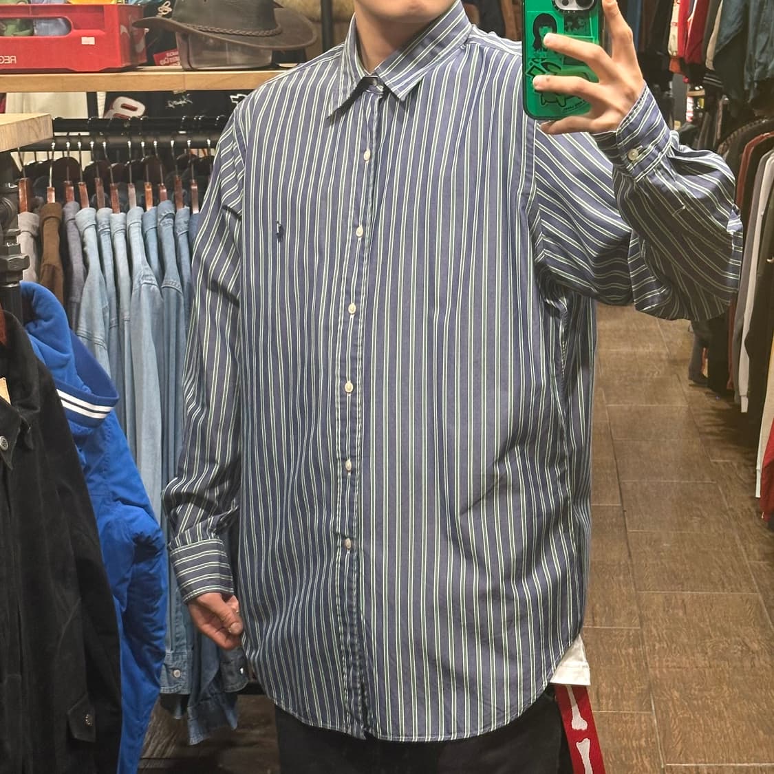 [HI] 폴로 랄프로렌 반팔셔츠 블랙그린 상품이미지3