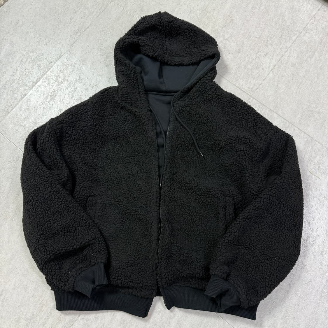 에이지오디 리버시블 헤비 플리스 후드집업 XL 상품이미지5