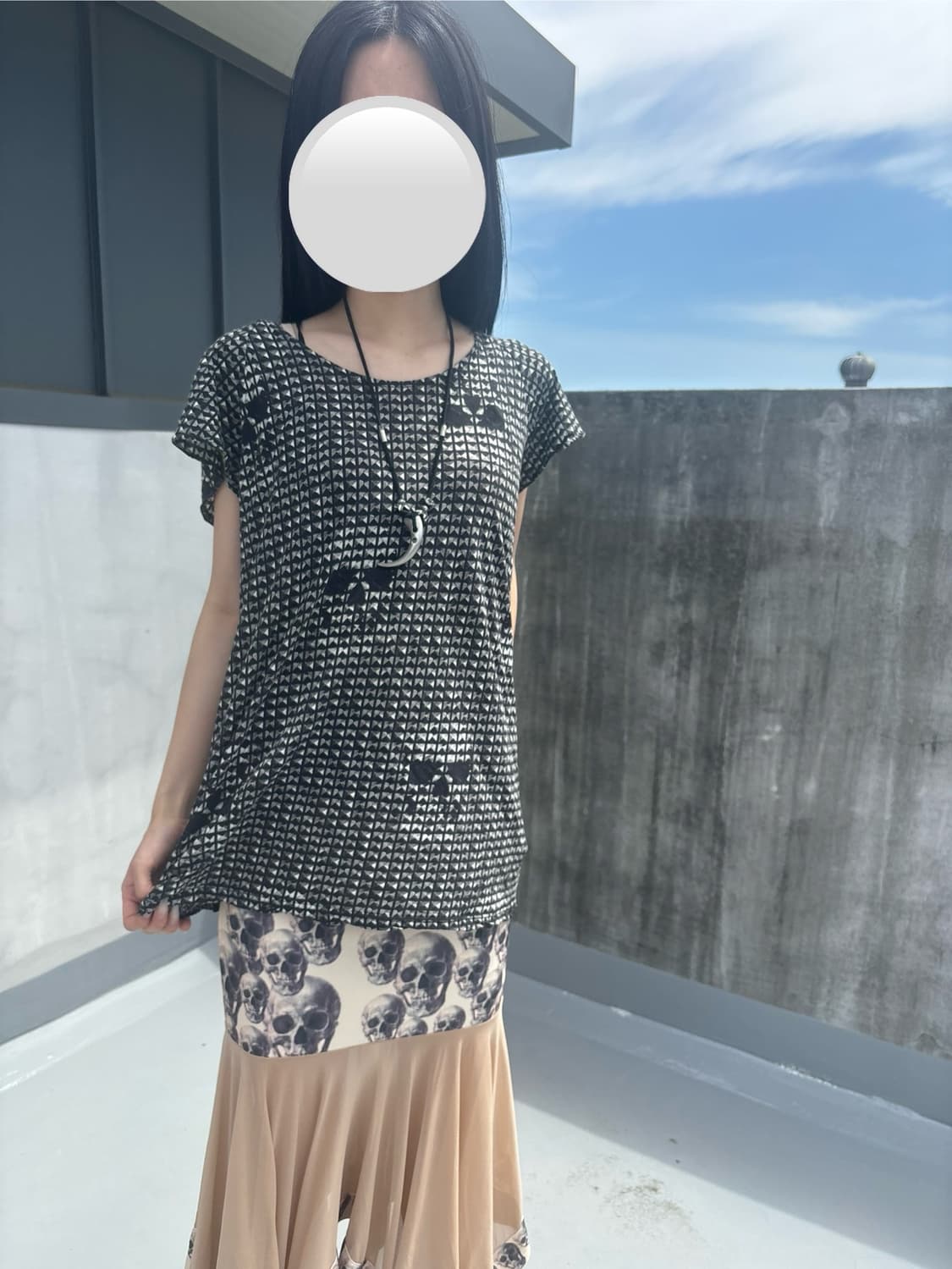 히스테릭글래머 스터드 스컬 티 상품이미지2