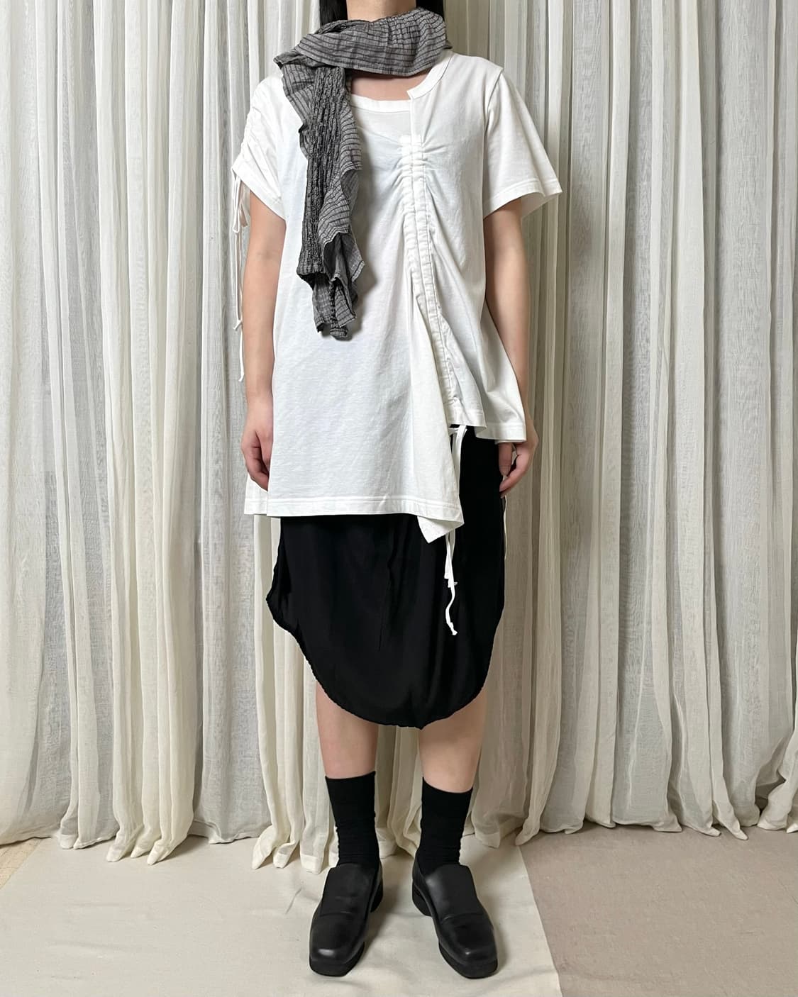 요지야마모토 syte 스트링 셔링 티셔츠 Yohji yamamoto 상품이미지7