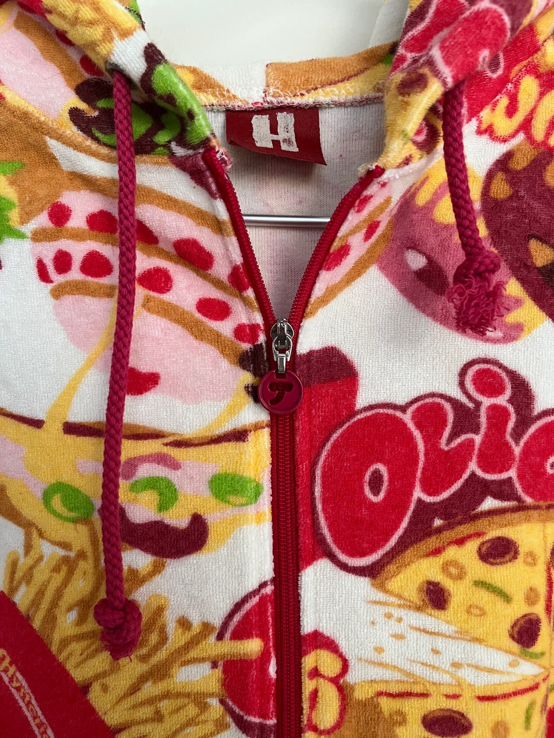 히스테릭 글래머 아카이브 햄버거 감자튀김 피자 타월 원단 후드집업 상품이미지2