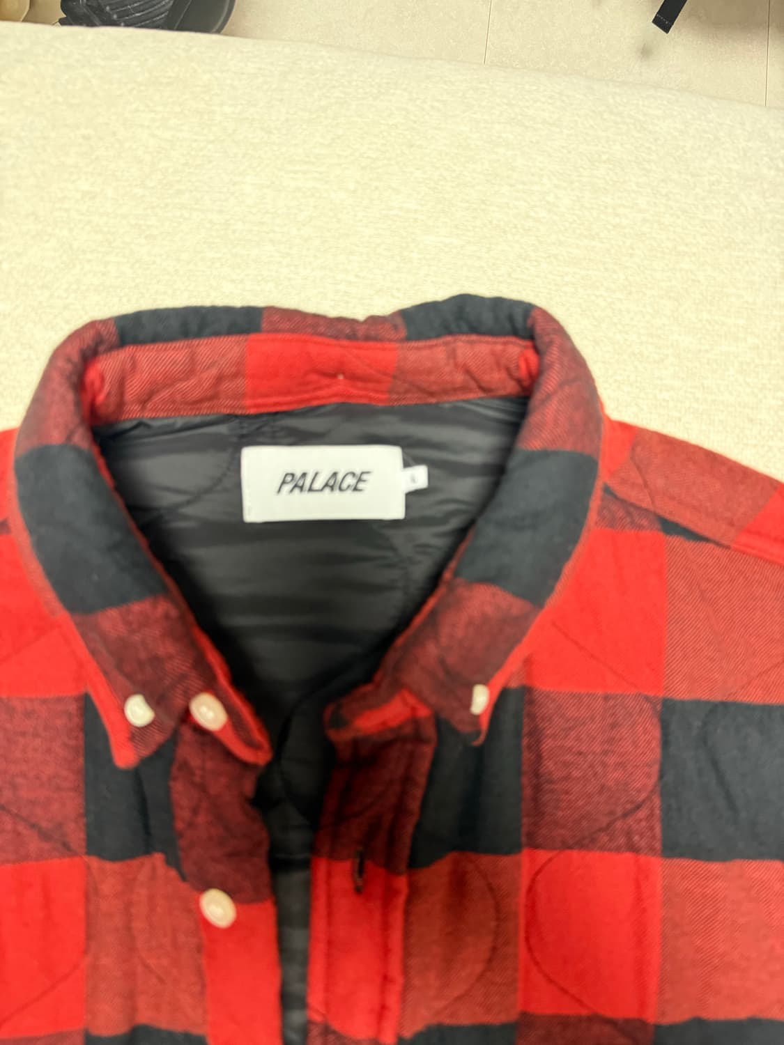 palace - QUILT MIT PLAID SHIRT RED 상품이미지3