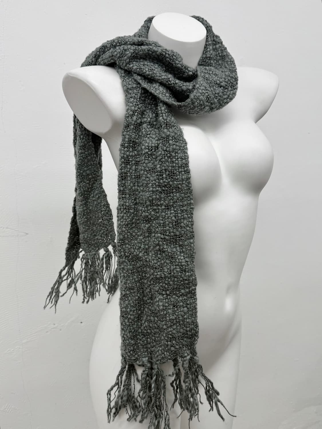 그레이 코지 짜임 머플러  상품이미지1