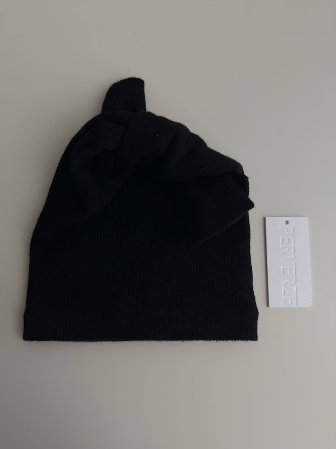 퍼버즈 비니 [니트 캡 앤 스카프] 블랙  상품이미지4