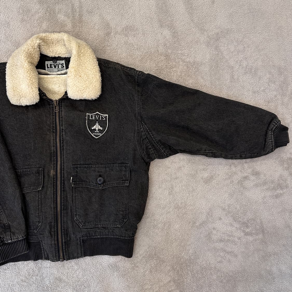리바이스 블랙 데님 쉐르파 자켓 상품이미지5