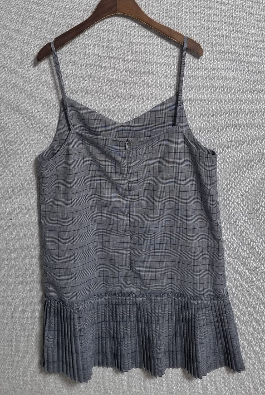 M ) MIXXO 미쏘 그레이 체크 뷔스티에 끈 원피스 상품이미지2