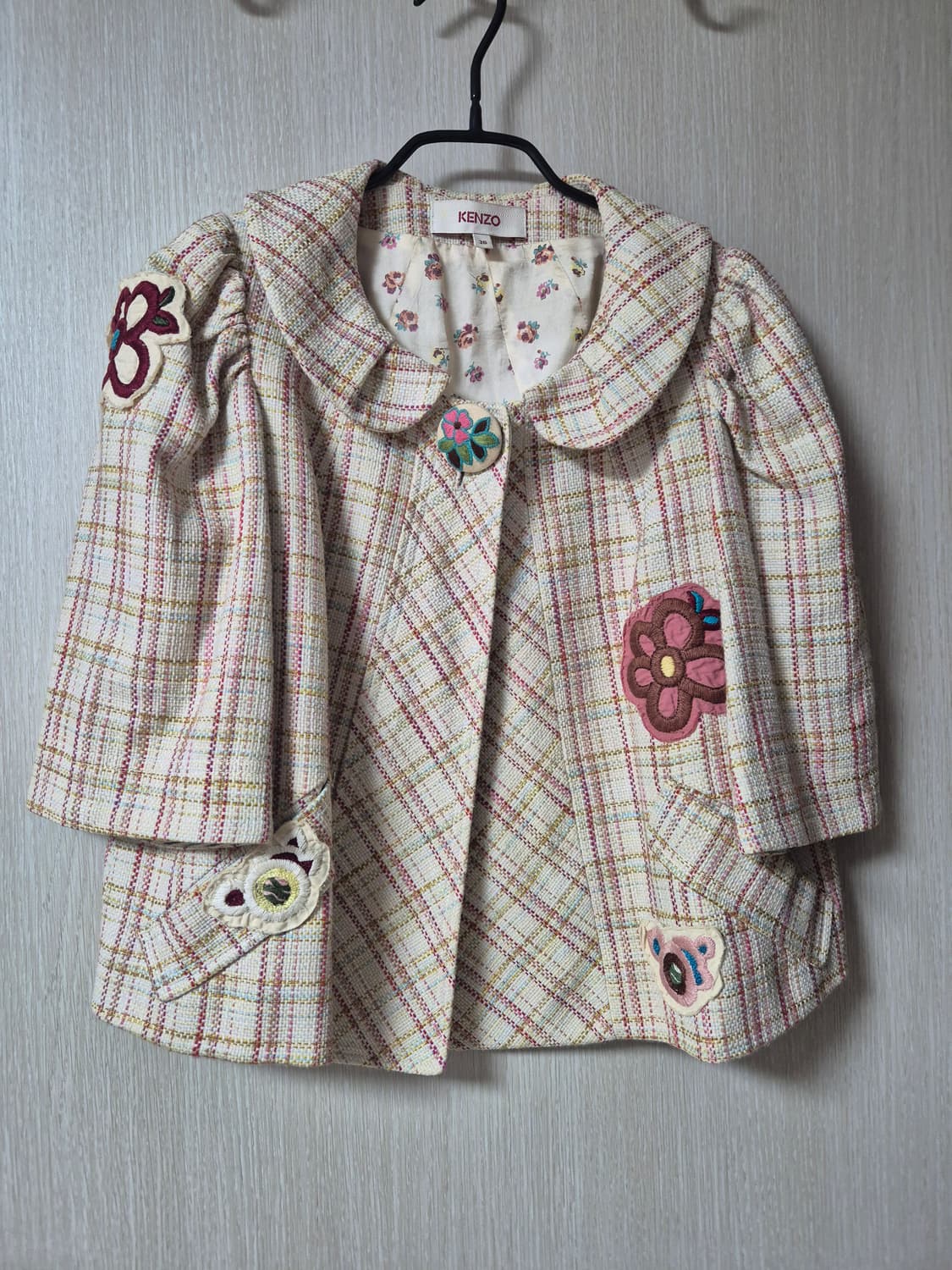 (정품) 겐죠 겐조 플라워 패치 라운드넥 자켓 36 상품이미지1