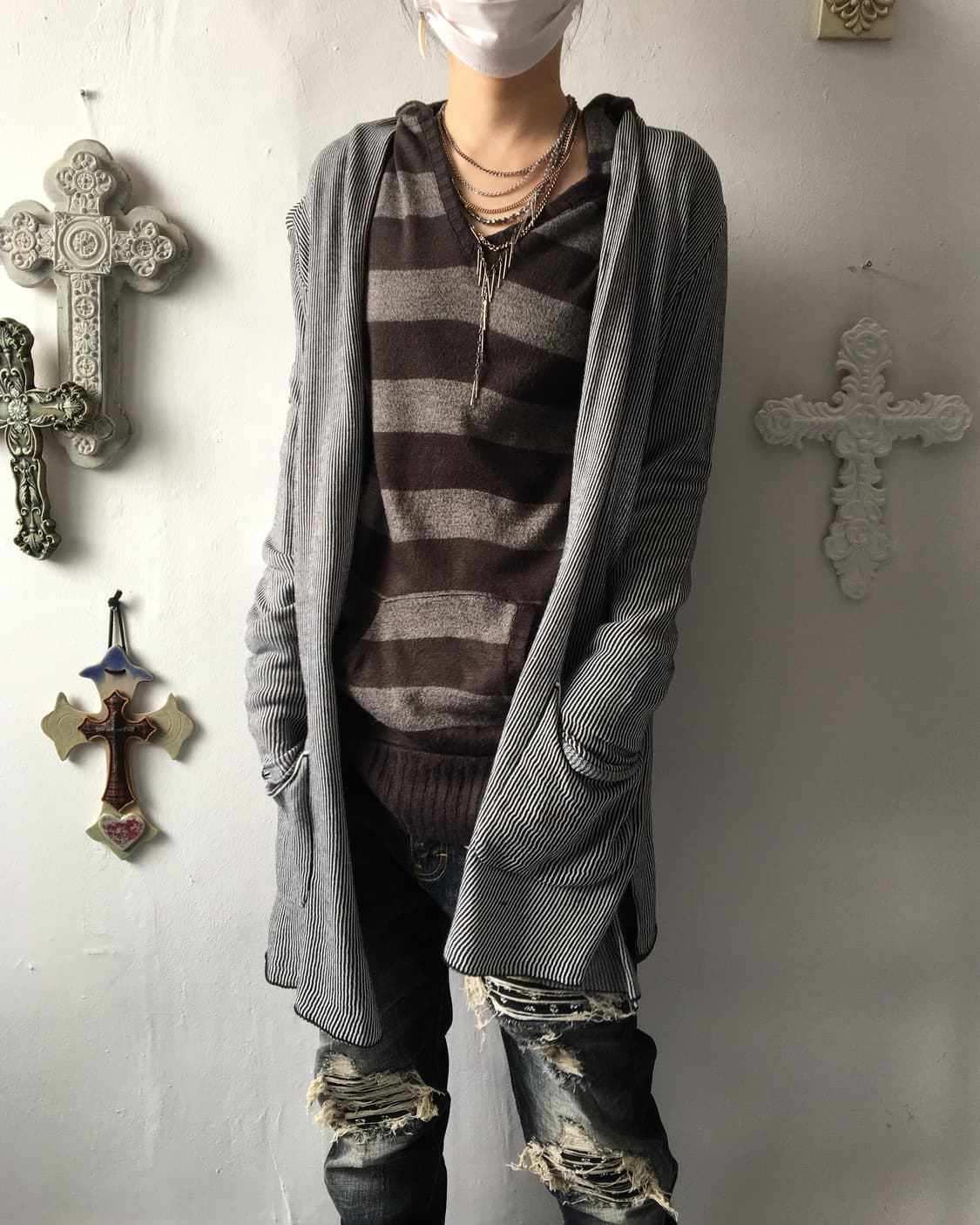 Pattern open cardigan 상품이미지6