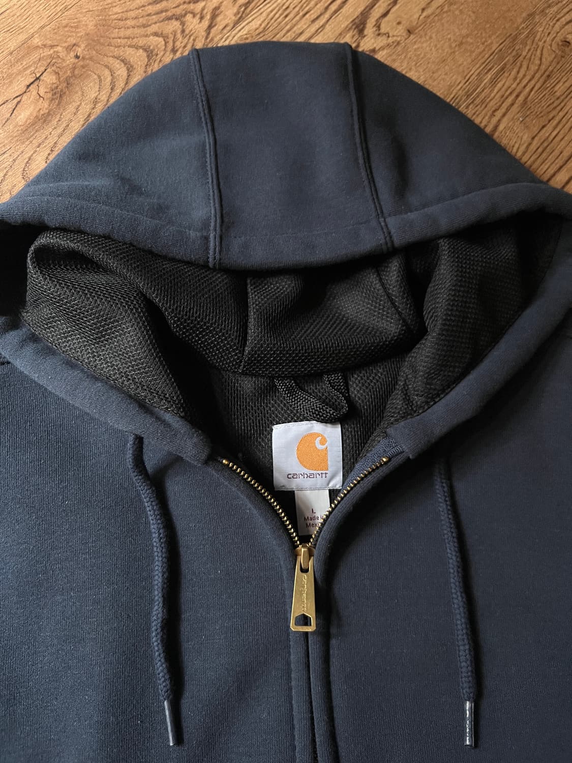 [L]칼하트 USA 써멀 네이비 후드 집업 상품이미지2