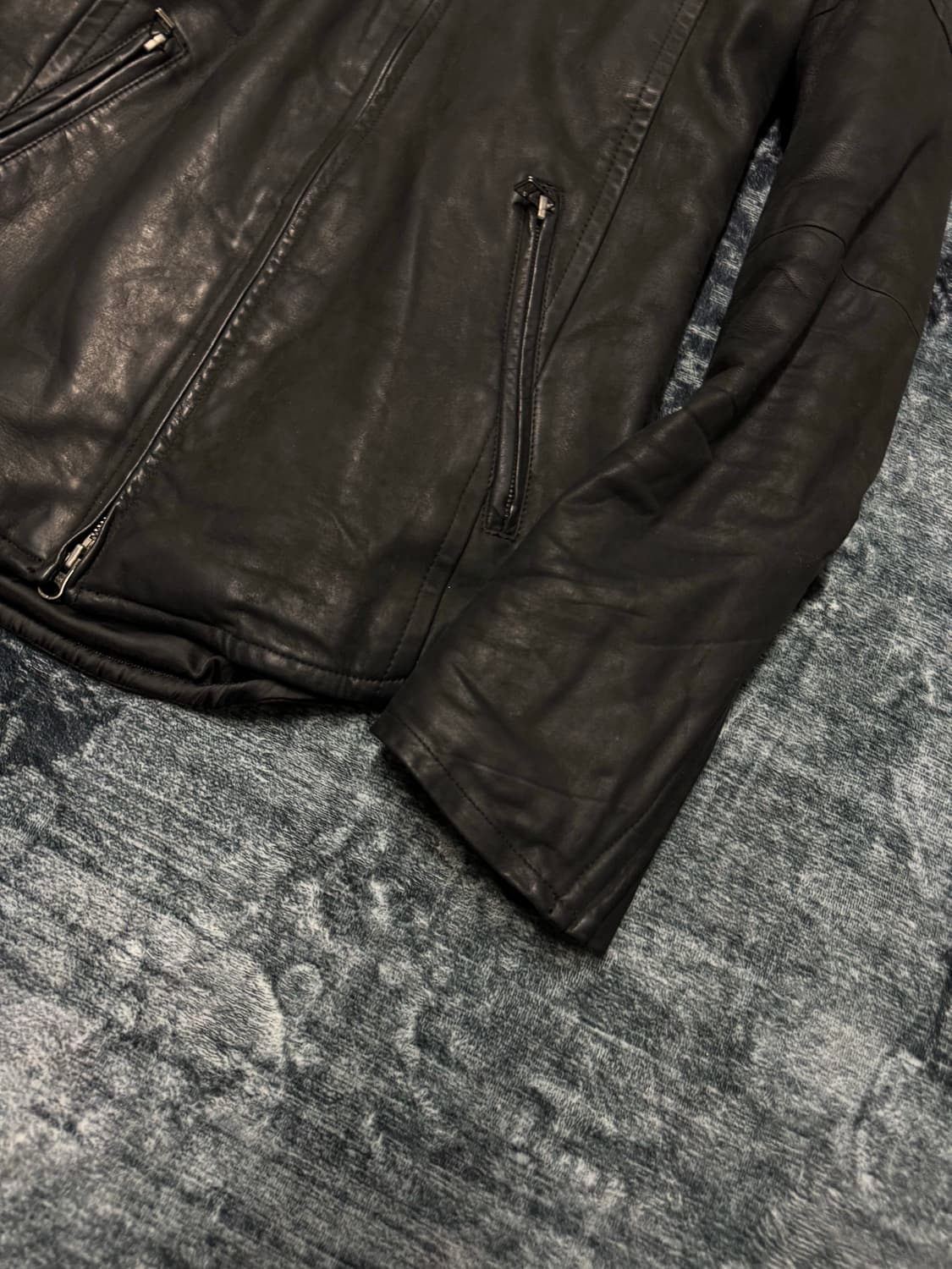 5351 pour les homme hood leather jacket 상품이미지5