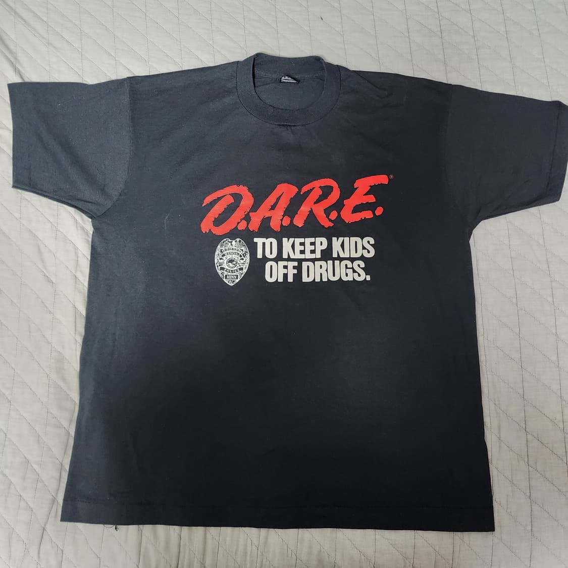 [XL] 90s 빈티지 DARE 티셔츠 블랙 ver.2 상품이미지1