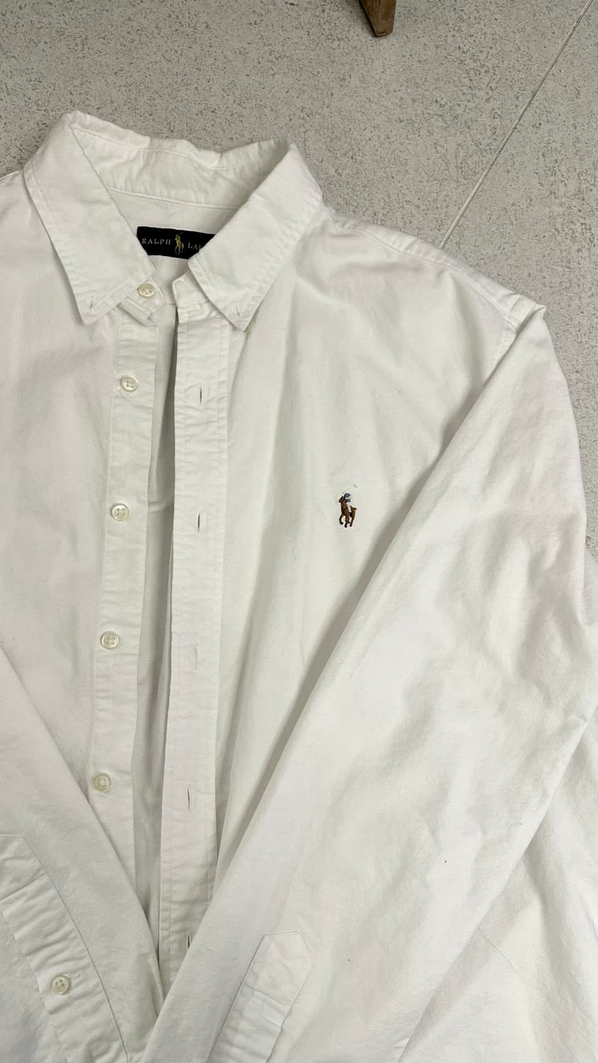 폴로 랄프로렌 옥스퍼드 화이트 셔츠 상품이미지2