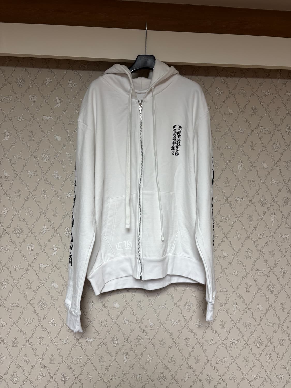 크롬하츠 버티컬 후드집업 화이트 s 상품이미지2
