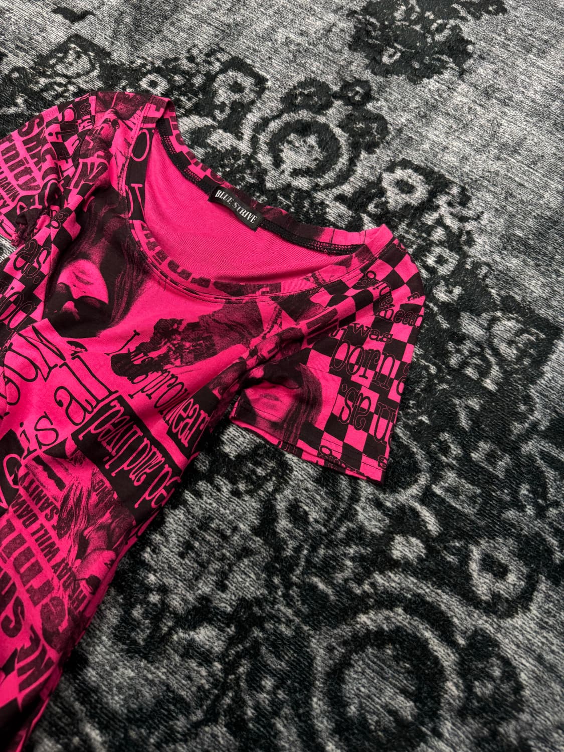 Blue strive punk checker board top 상품이미지3