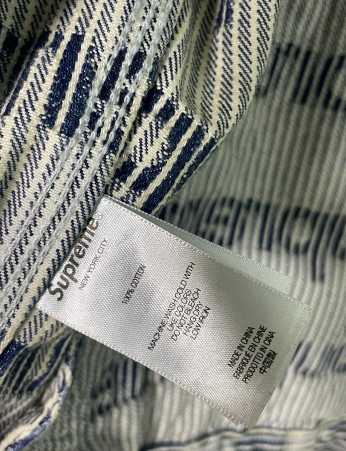 슈프림 24ss 데님 초어 트러커 자켓 스트라이프 상품이미지5