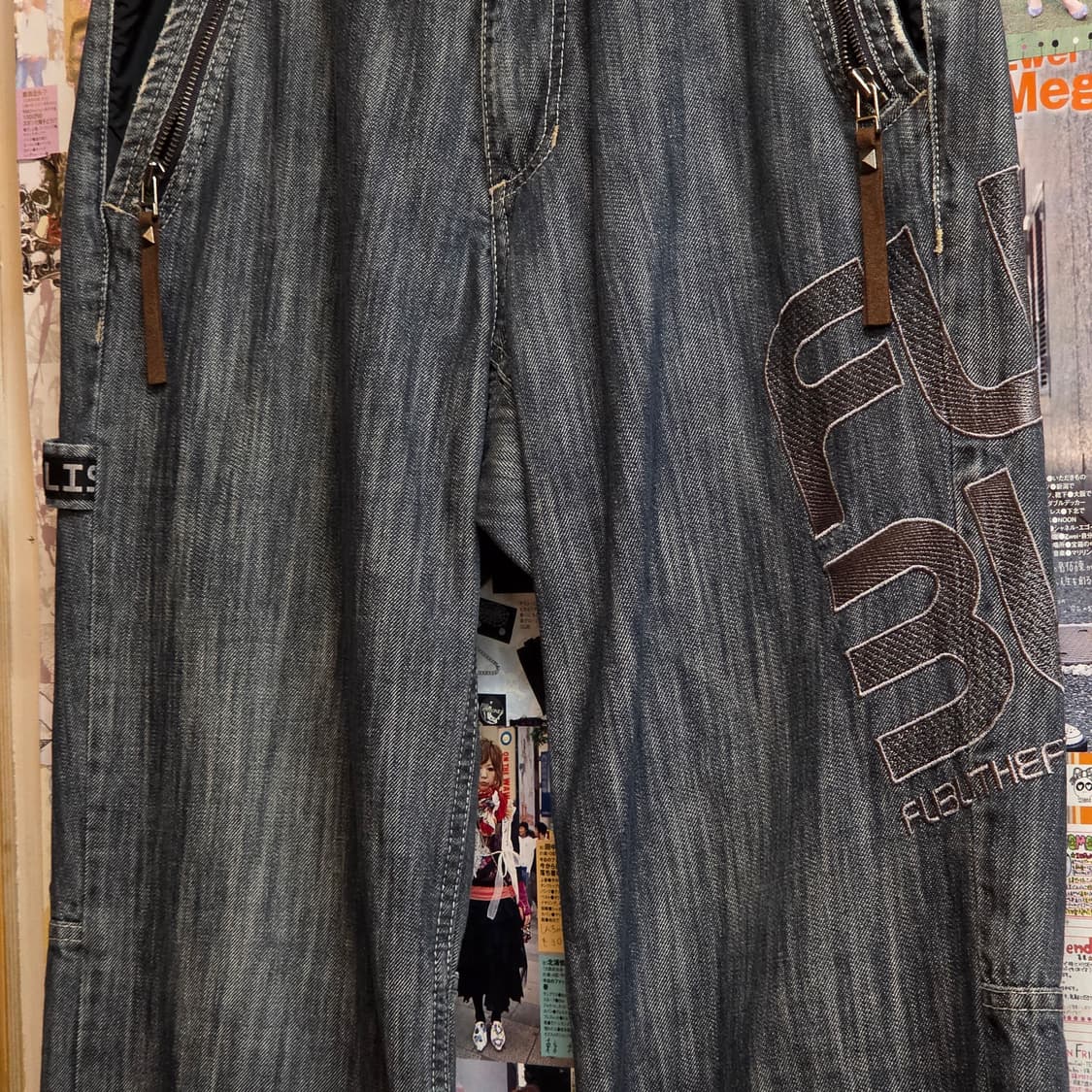 후부 카펜터 자수 데님 팬츠 상품이미지4