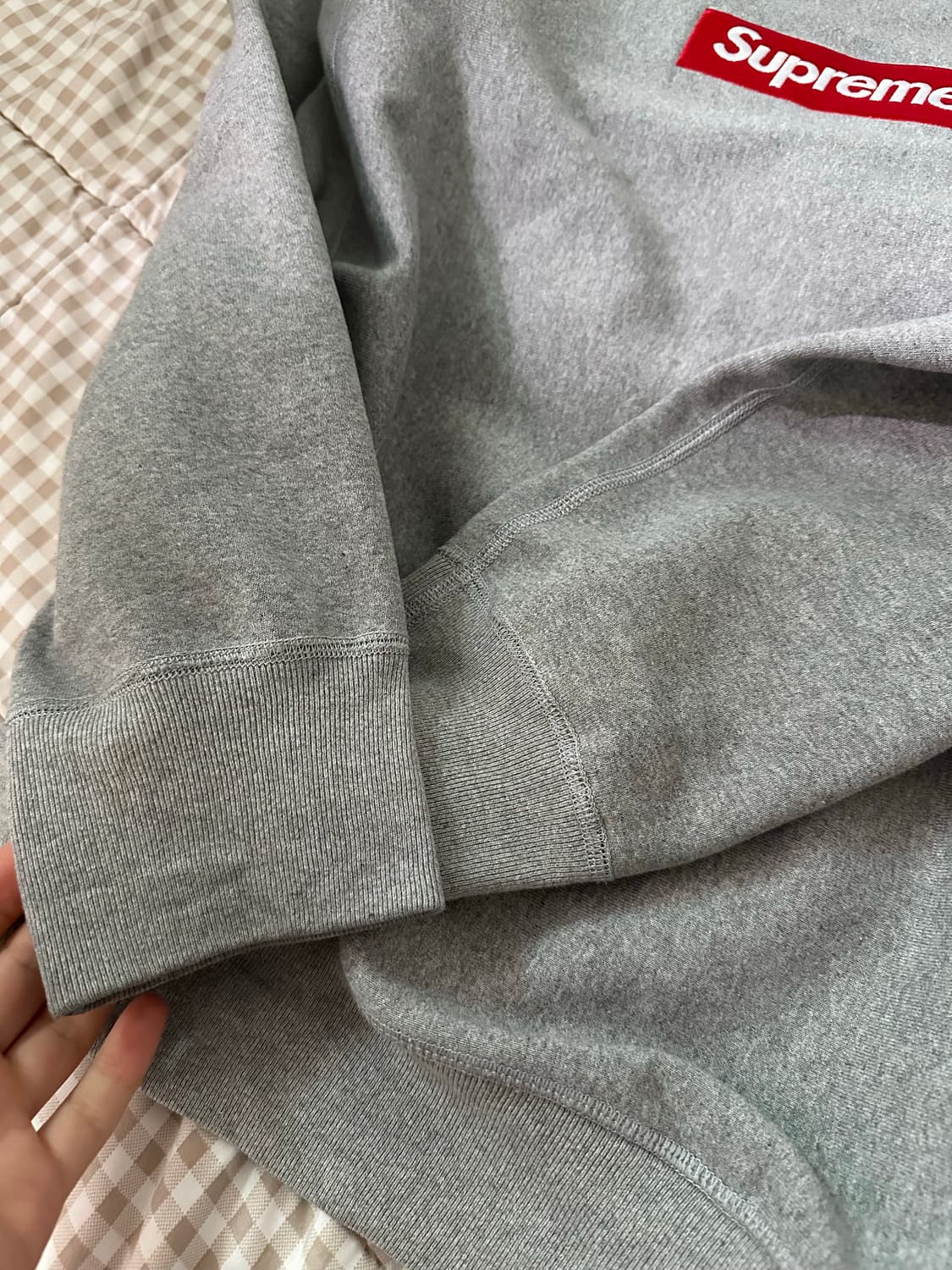 XL 슈프림 박스로고 맨투맨 그레이 상품이미지7