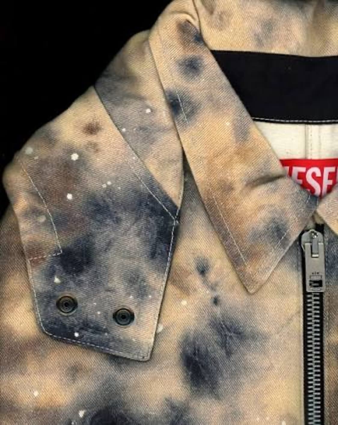 어콜드월 X 디젤 콜라보 태그사틴 프린트 트윌 오버셔츠자켓 브라운 L 상품이미지6