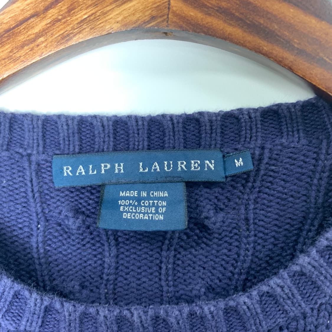 폴로 랄프로렌 네이비 케이블 꽈배기 니트 상품이미지4
