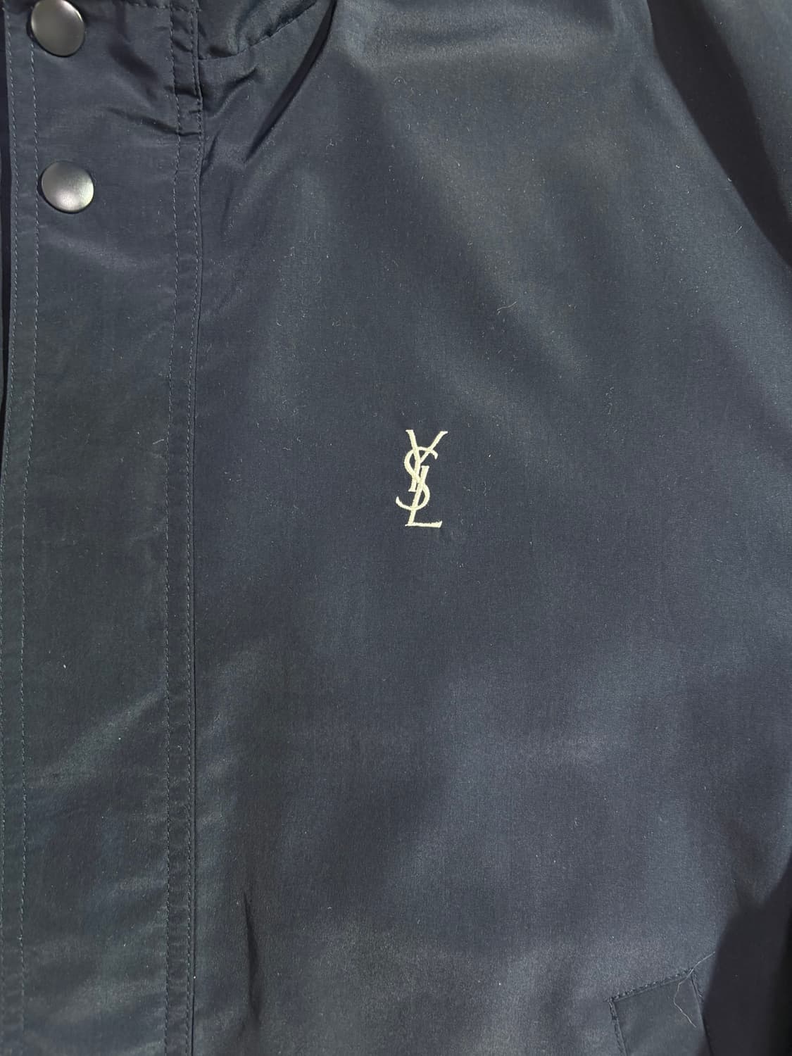 YSL 90’s 다크네이비 폴리쉘 자켓  상품이미지4