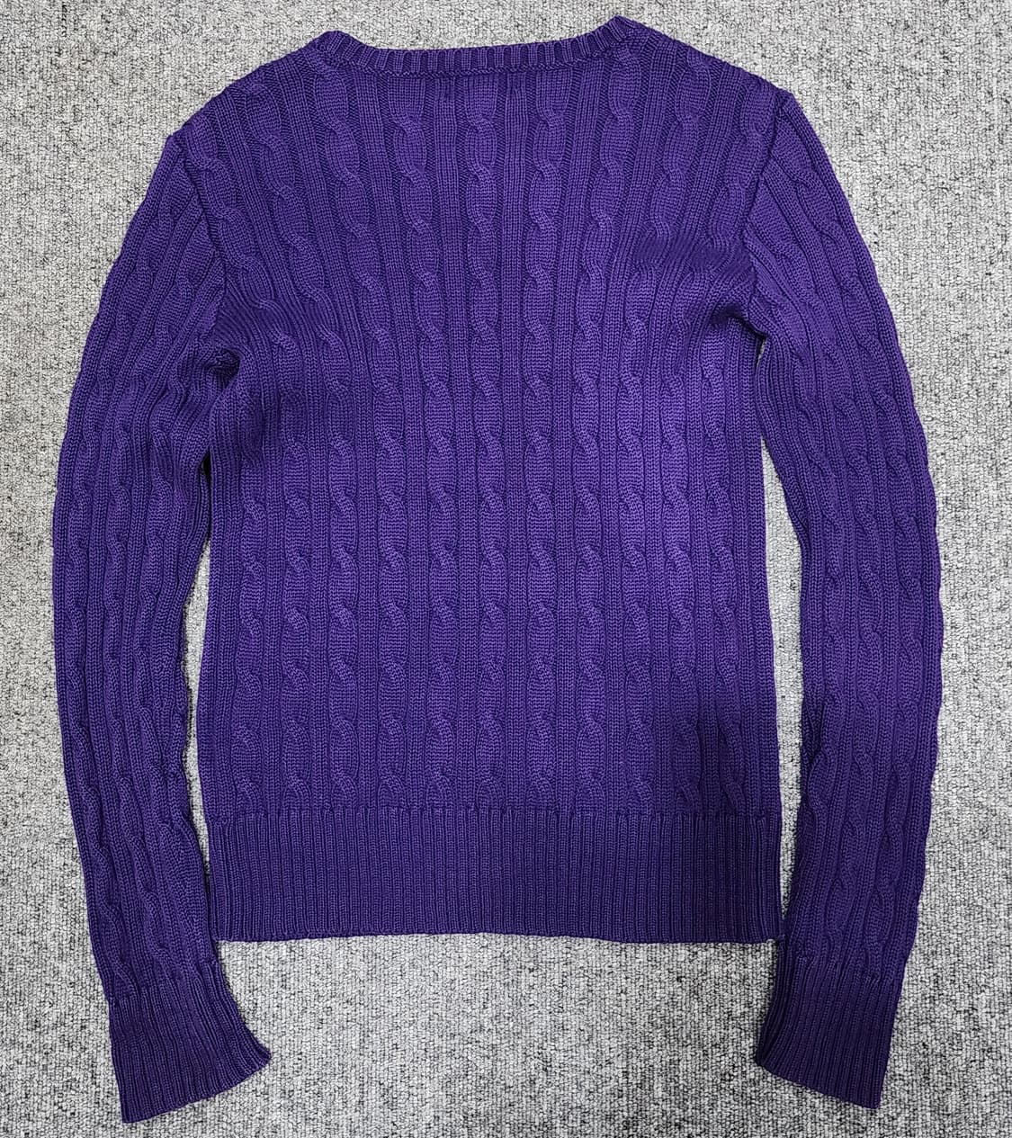 폴로 랄프로렌 케이블 꽈배기 보라색 니트 걸즈 XL 상품이미지2