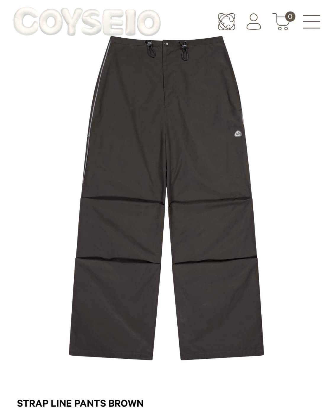 Coyseio strap line pants brown 0size 상품이미지1