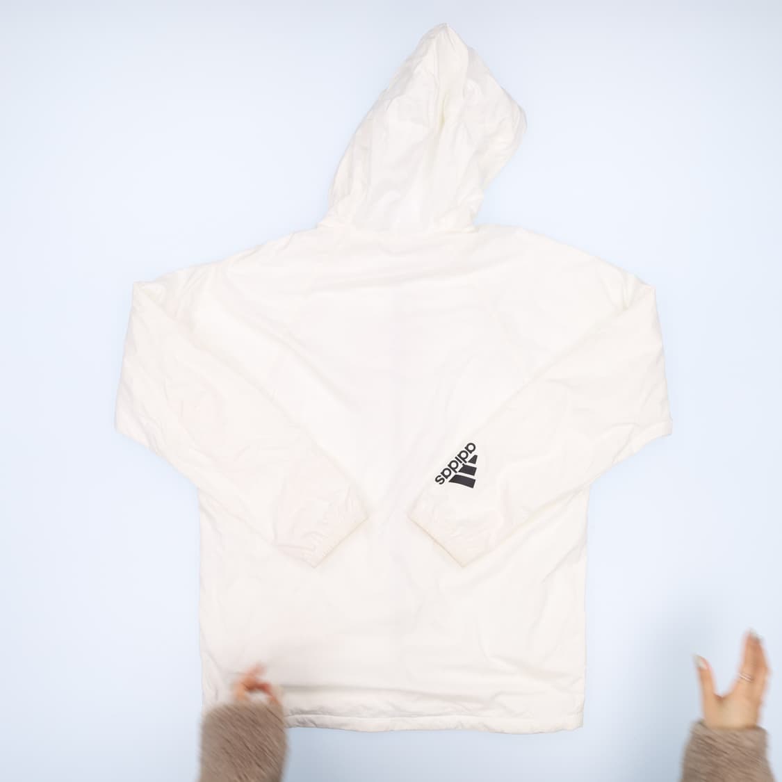 [XL] 아디다스 빈티지 삼선 로고 후드 바람막이 자켓  0115J 상품이미지2