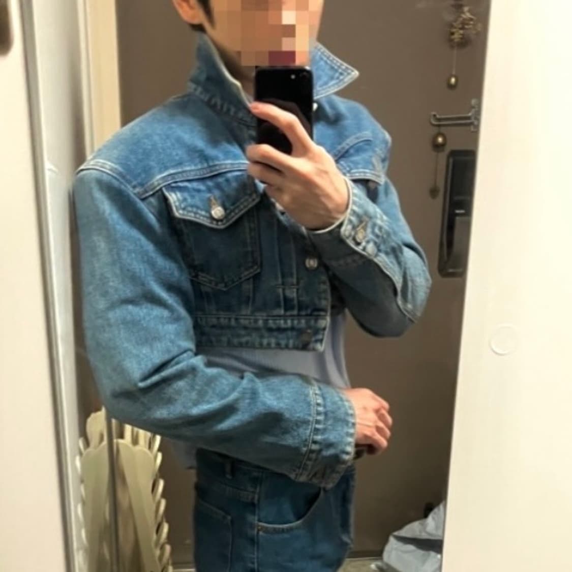 (38) Juun.J 준지 패디드 크롭 데님자켓 상품이미지1